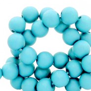 Acrylic beads 4mm Matt Aquamarine blue